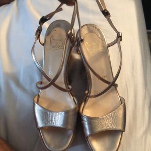 Gold Christian Louboutin Sandals